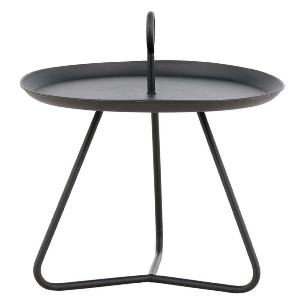 ronde stalen bijzettafel zwart afbeelding 4