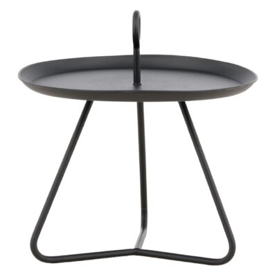 ronde stalen bijzettafel zwart afbeelding 4