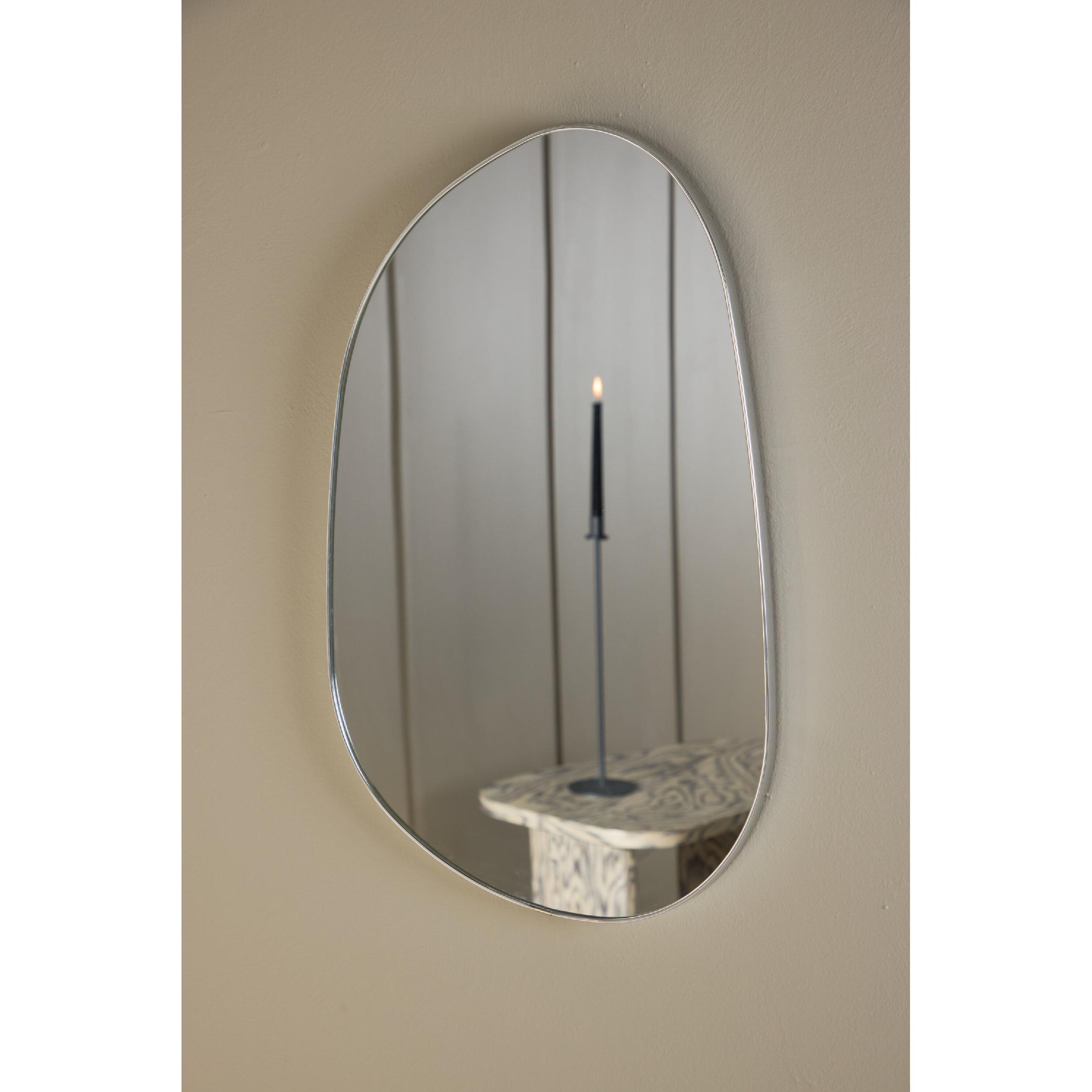 rechthoekige zilveren wandspiegel 65x40 cm afbeelding 6