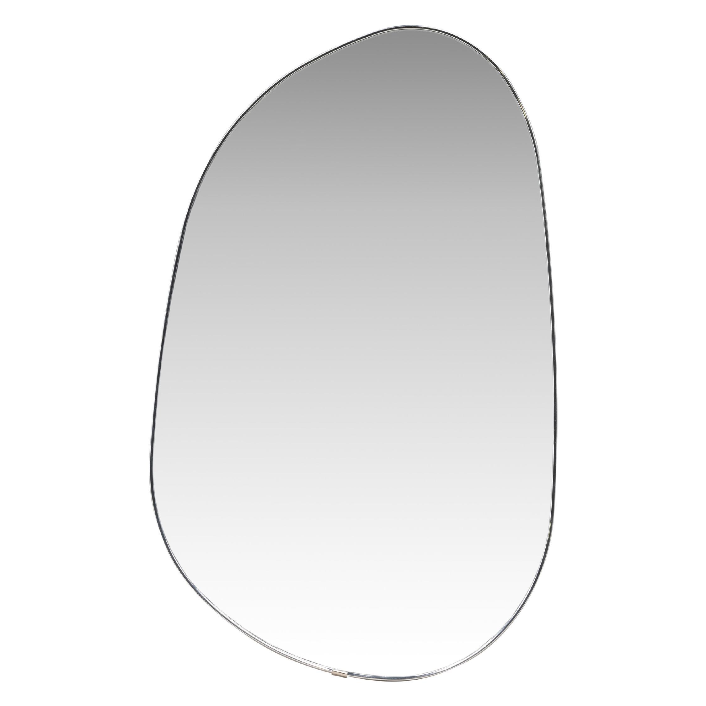 rechthoekige zilveren wandspiegel 65x40 cm afbeelding 1