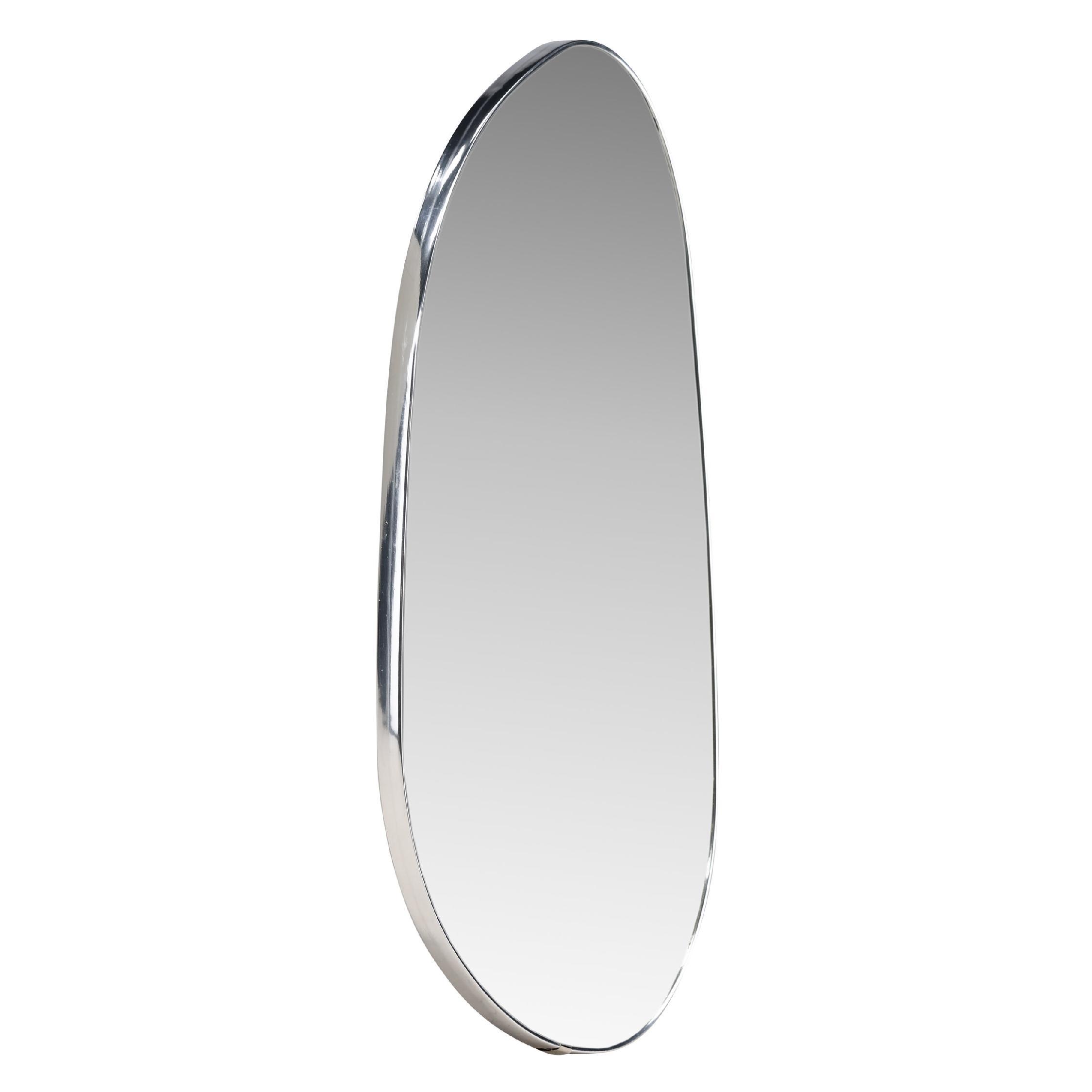 rechthoekige zilveren wandspiegel 65x40 cm afbeelding 2