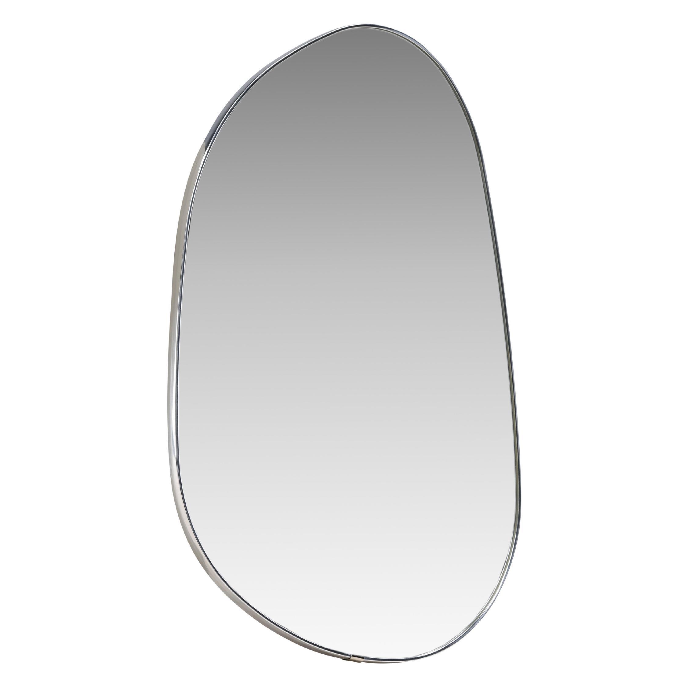 rechthoekige zilveren wandspiegel 65x40 cm afbeelding 3