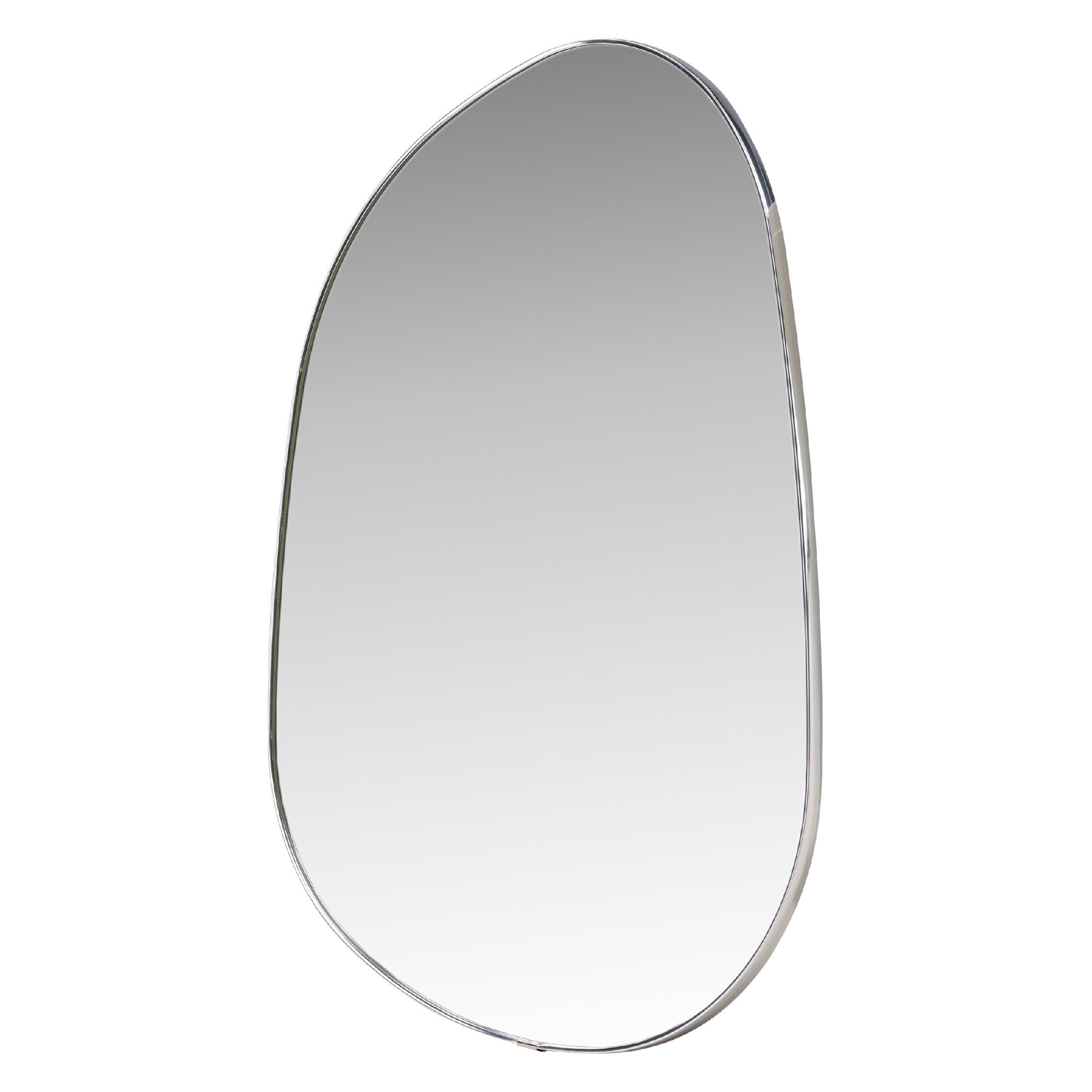 rechthoekige zilveren wandspiegel 65x40 cm afbeelding 4