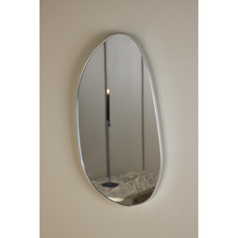 zilveren rechthoekige wandspiegel 55x30 afbeelding 6