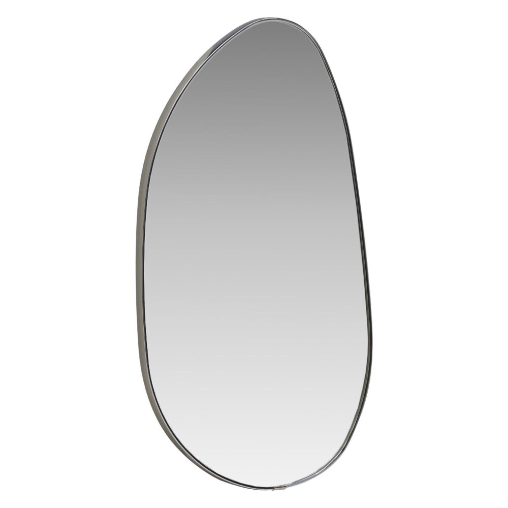 zilveren rechthoekige wandspiegel 55x30 afbeelding 4