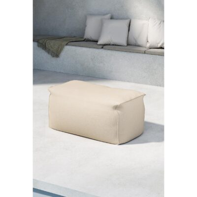 weerbestendige beige tuinpoef hocker afbeelding 8