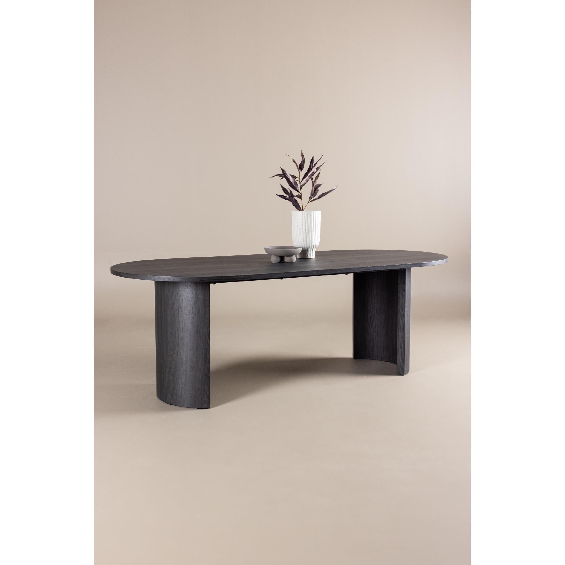 zwarte rechthoekige eettafel 220x100 afbeelding 9