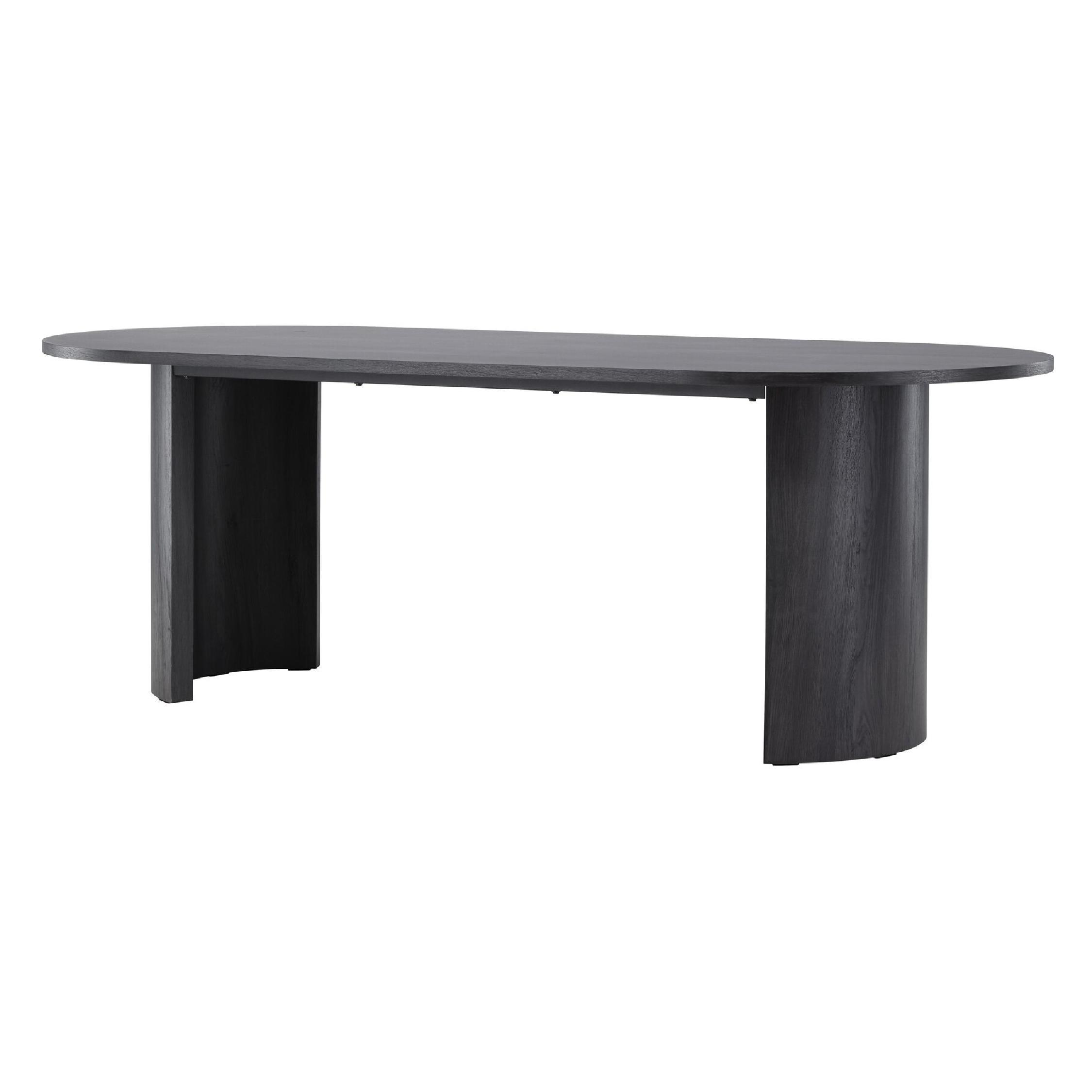 zwarte rechthoekige eettafel 220x100 afbeelding 2