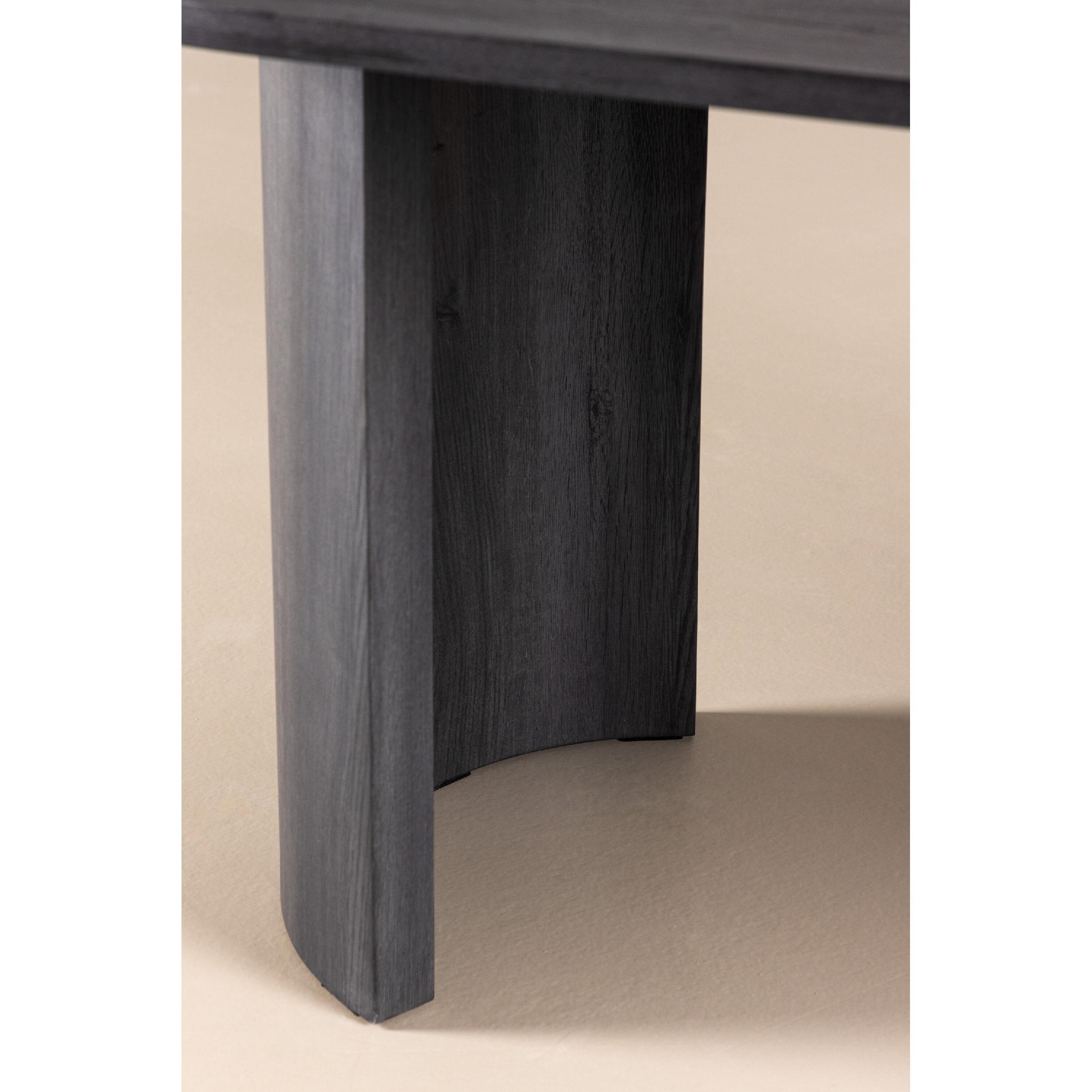 zwarte rechthoekige eettafel 220x100 afbeelding 11