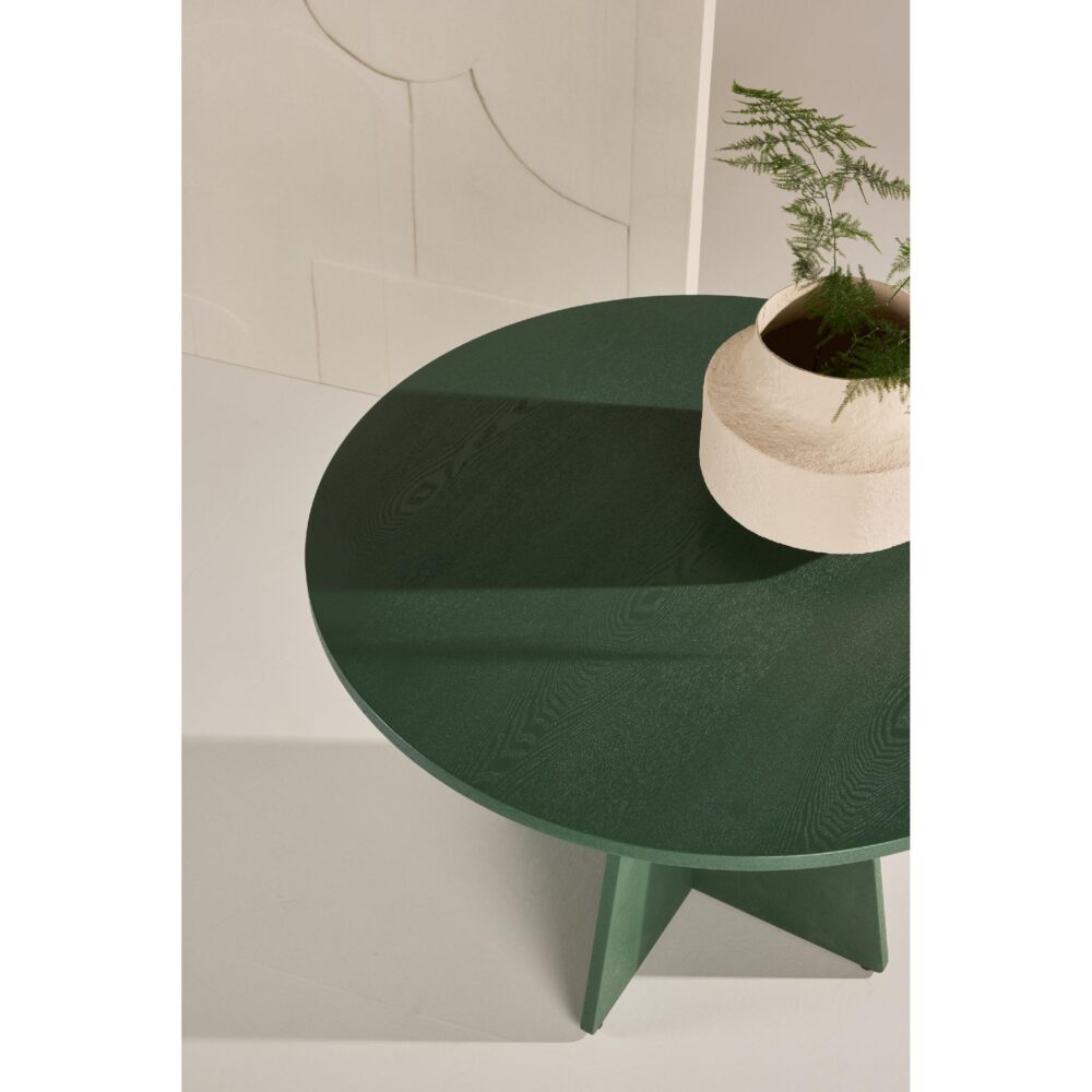 ronde olijfgroene eettafel Kuna 110 cm afbeelding 9