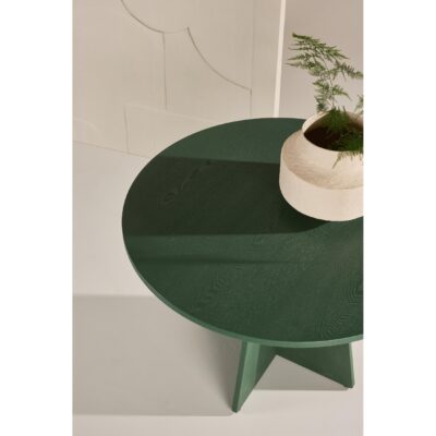 ronde olijfgroene eettafel Kuna 110 cm afbeelding 9