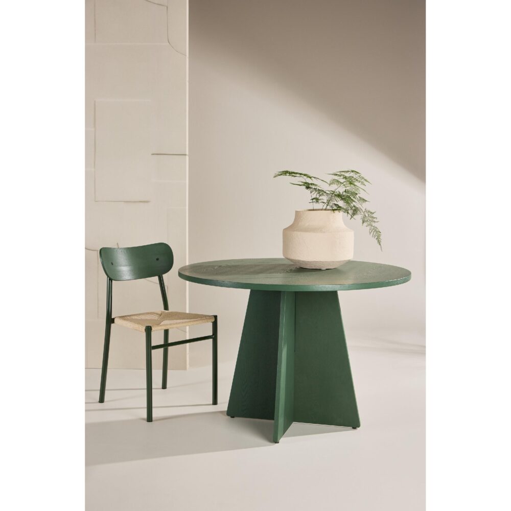 ronde olijfgroene eettafel Kuna 110 cm afbeelding 10