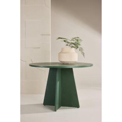 ronde olijfgroene eettafel Kuna 110 cm afbeelding 4