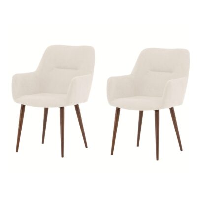 Nest of Nora beige eetkamerstoelen met armleuningen afbeelding 1