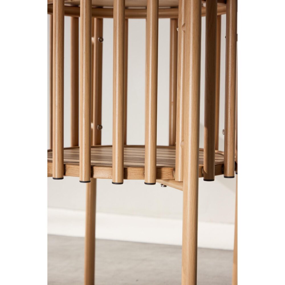 ronde Scandinavische bijzettafel houtlook afbeelding 6