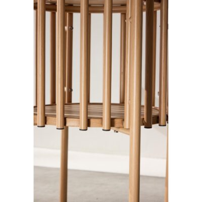 ronde Scandinavische bijzettafel houtlook afbeelding 6