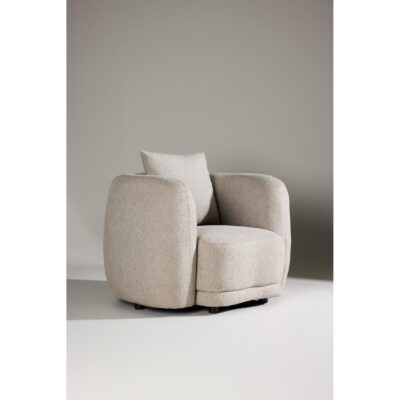 beige bouclé fauteuil Meli afbeelding 7