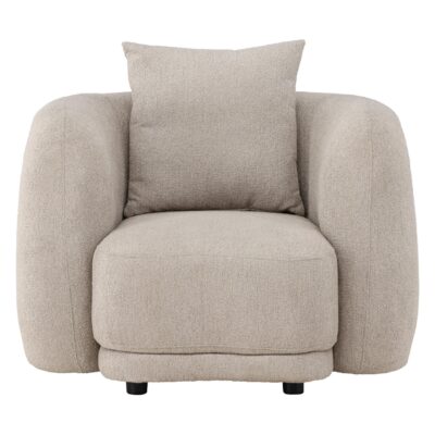 beige bouclé fauteuil Meli afbeelding 1
