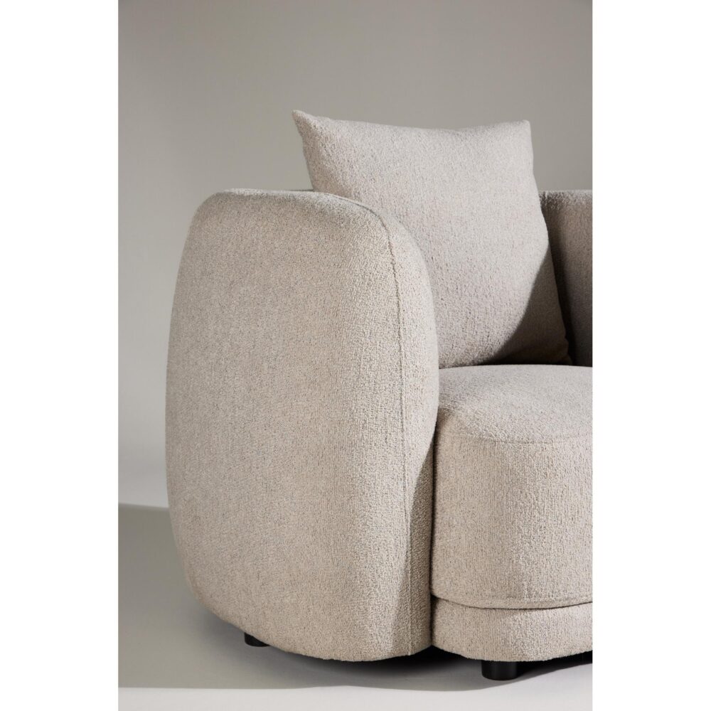 beige bouclé fauteuil Meli afbeelding 8