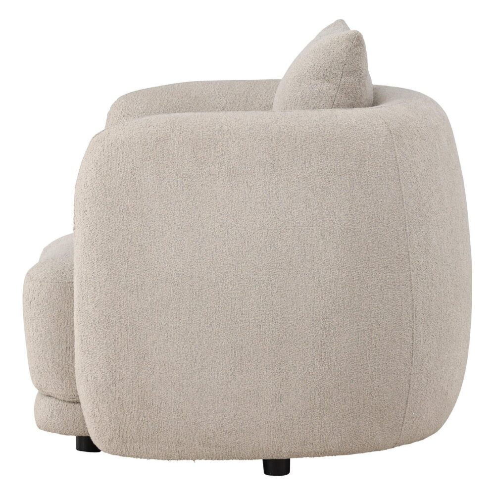beige bouclé fauteuil Meli afbeelding 4