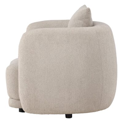 beige bouclé fauteuil Meli afbeelding 4