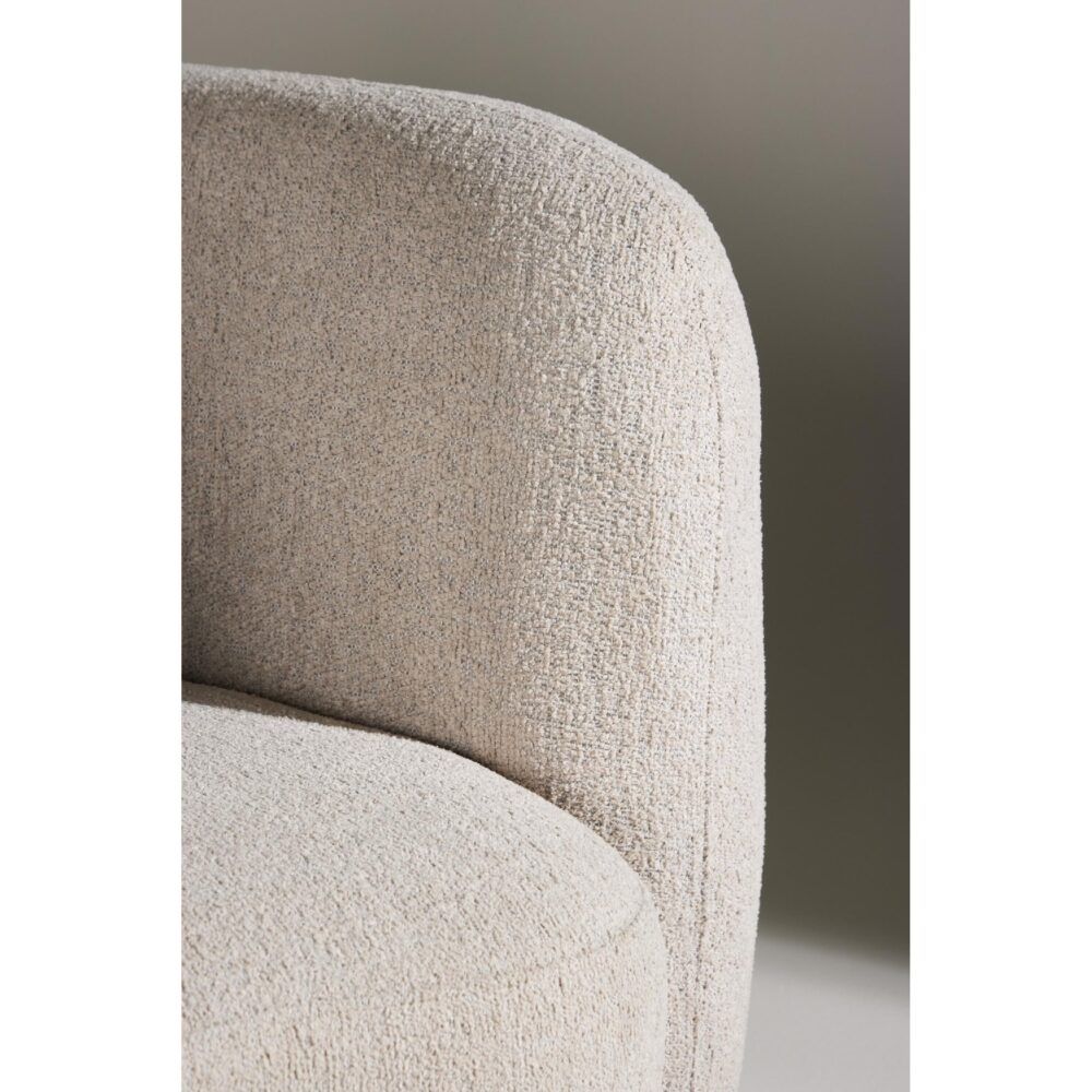 beige bouclé fauteuil Meli afbeelding 9