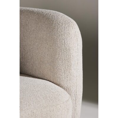 beige bouclé fauteuil Meli afbeelding 9