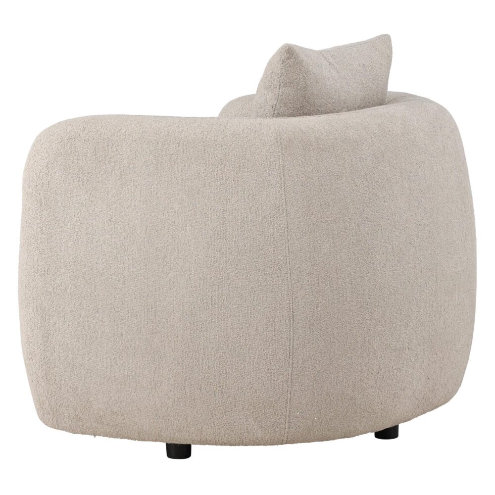 beige bouclé fauteuil Meli afbeelding 5