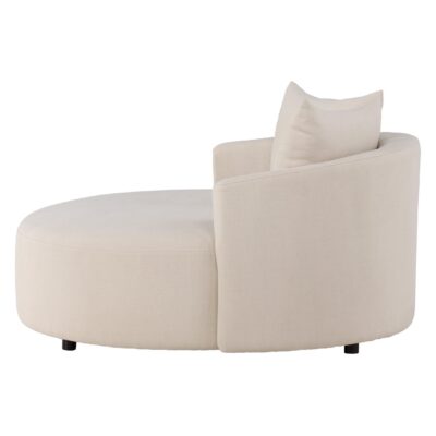 ronde beige linnen bank 150 cm afbeelding 7