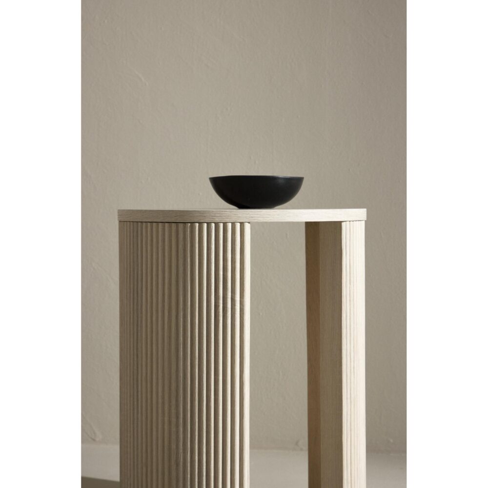 ronde whitewash bijzettafel MDF afbeelding 6