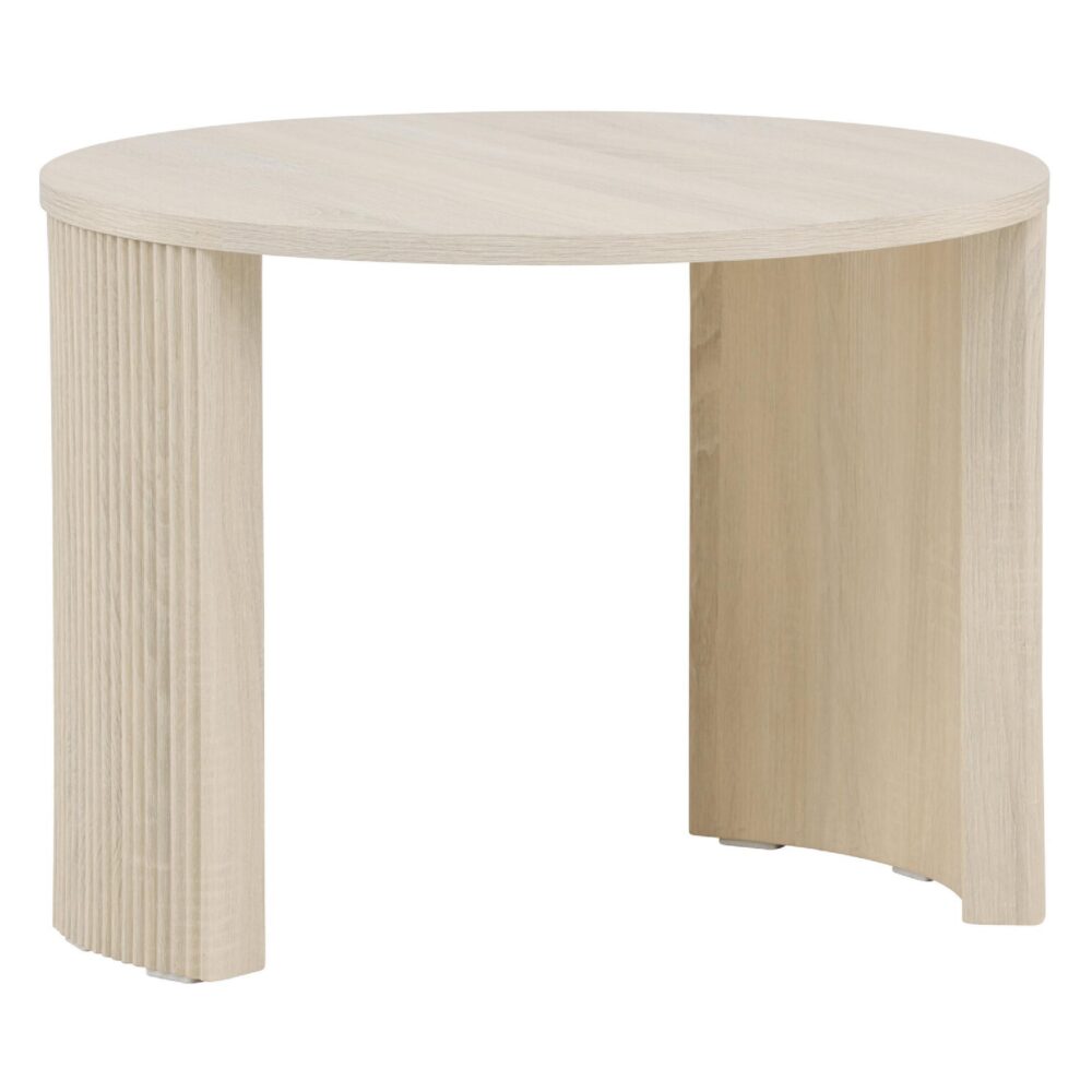 ronde whitewash salontafel Mira 60 cm afbeelding 3