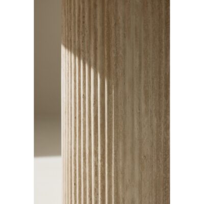 ronde bijzettafel travertinlook beige afbeelding 5