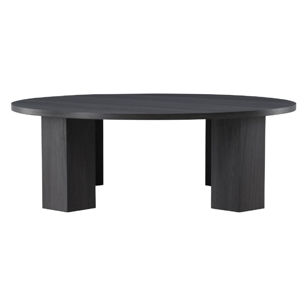 ronde zwarte salontafel Edda 120 cm afbeelding 2