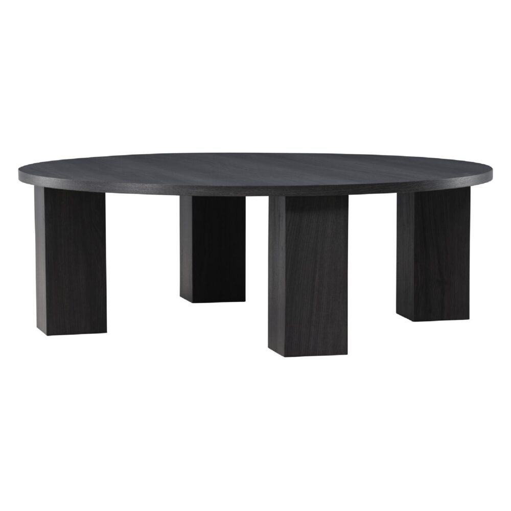 ronde zwarte salontafel Edda 120 cm afbeelding 1