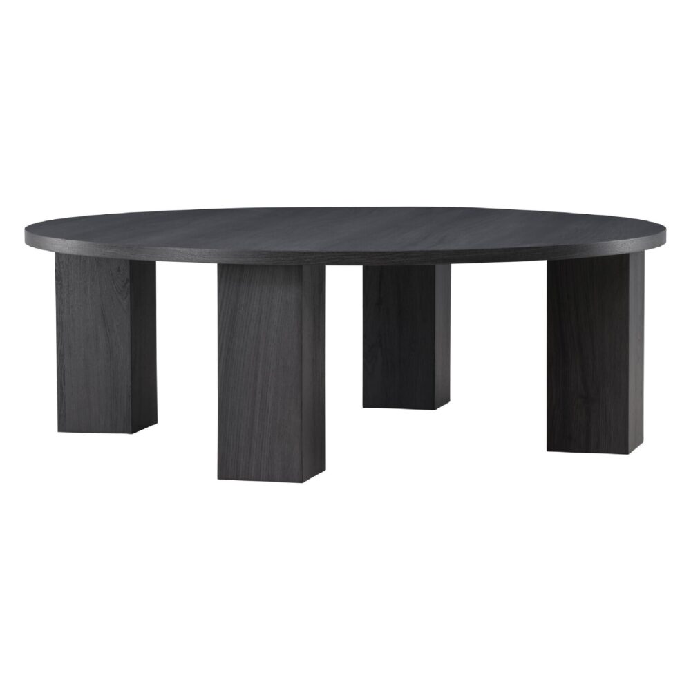 ronde zwarte salontafel Edda 120 cm afbeelding 3