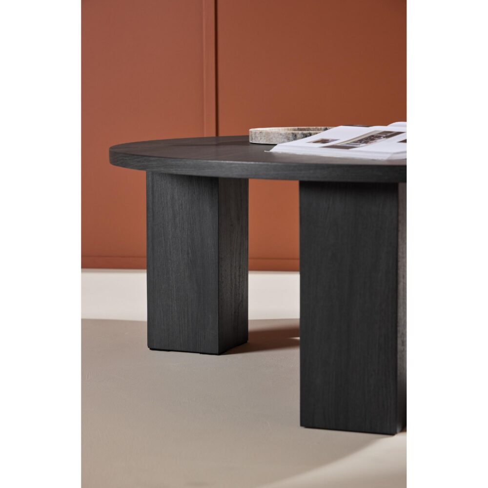 ronde zwarte salontafel Edda 120 cm afbeelding 5