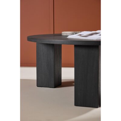 ronde zwarte salontafel Edda 120 cm afbeelding 5