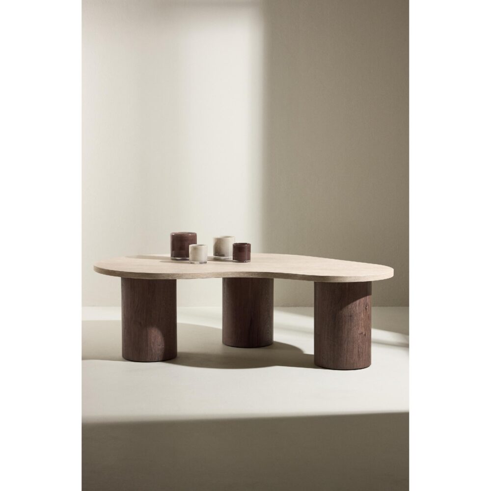 ovale salontafel travertinlook Anli afbeelding 5