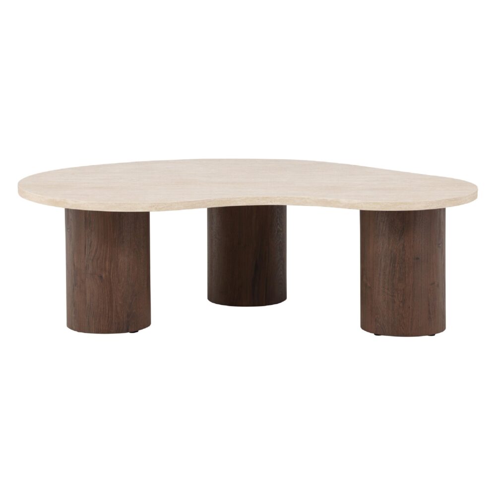 ovale salontafel travertinlook Anli afbeelding 1