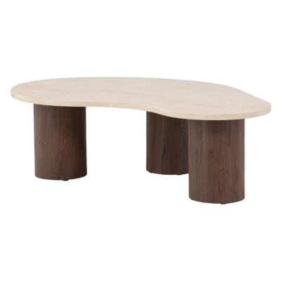 ovale salontafel travertinlook Anli afbeelding 2