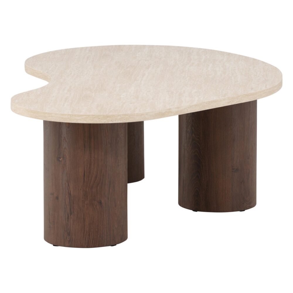 ovale salontafel travertinlook Anli afbeelding 4