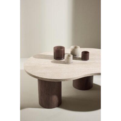 ovale salontafel travertinlook Anli afbeelding 7