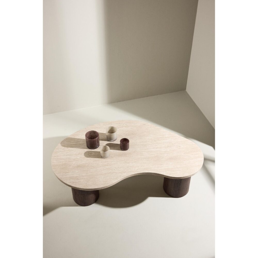 ovale salontafel travertinlook Anli afbeelding 9