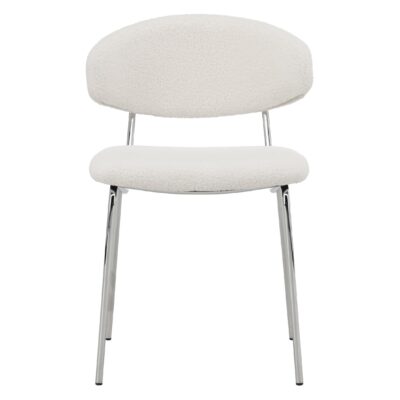 Menno witte bouclé eetkamerstoelen set van 2 afbeelding 2