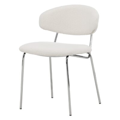 Menno witte bouclé eetkamerstoelen set van 2 afbeelding 3