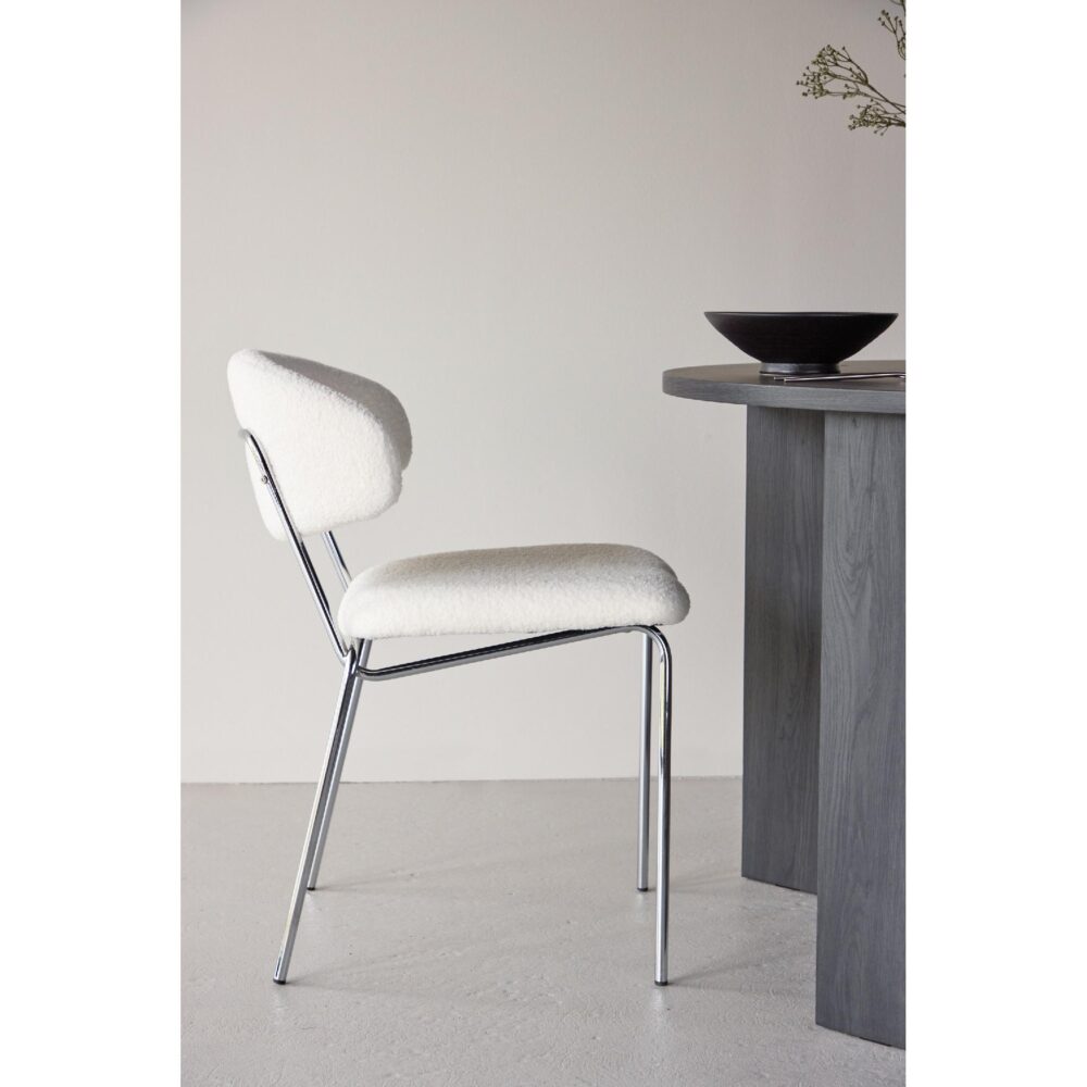 Menno witte bouclé eetkamerstoelen set van 2 afbeelding 10