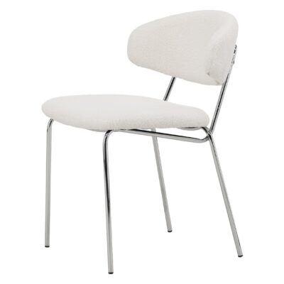 Menno witte bouclé eetkamerstoelen set van 2 afbeelding 4