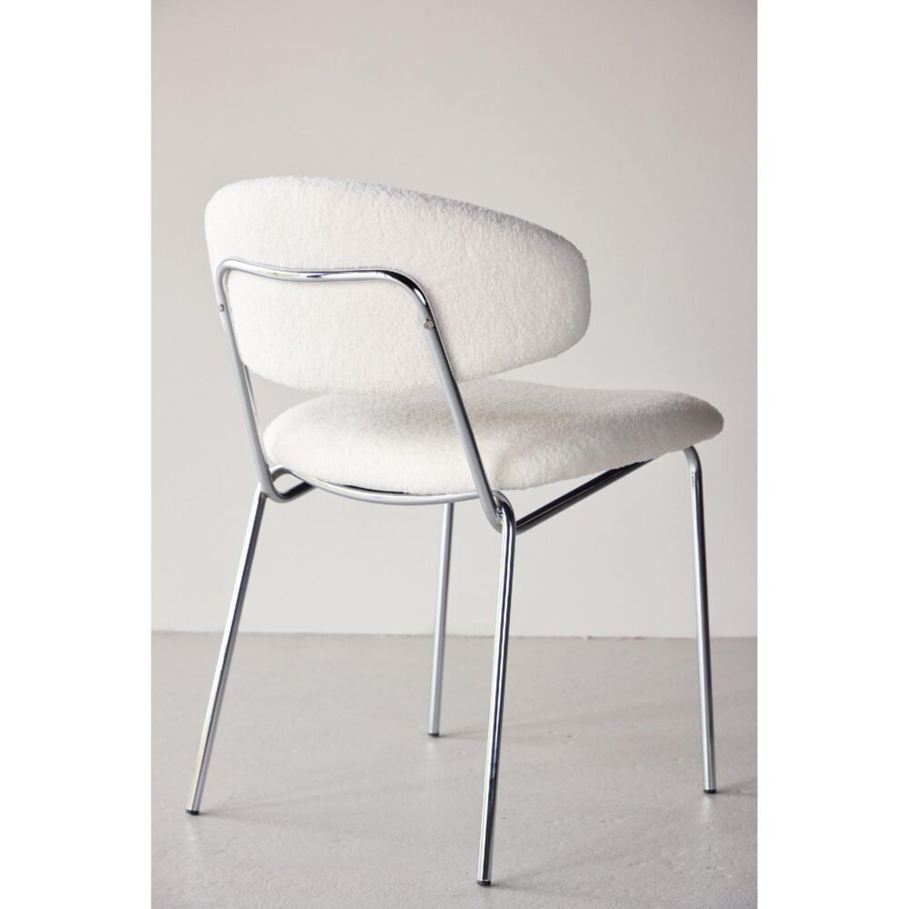 Menno witte bouclé eetkamerstoelen set van 2 afbeelding 11