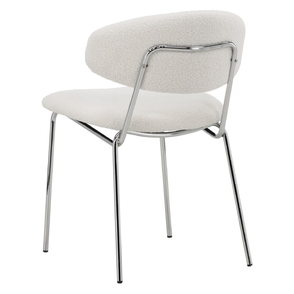 Menno witte bouclé eetkamerstoelen set van 2 afbeelding 7