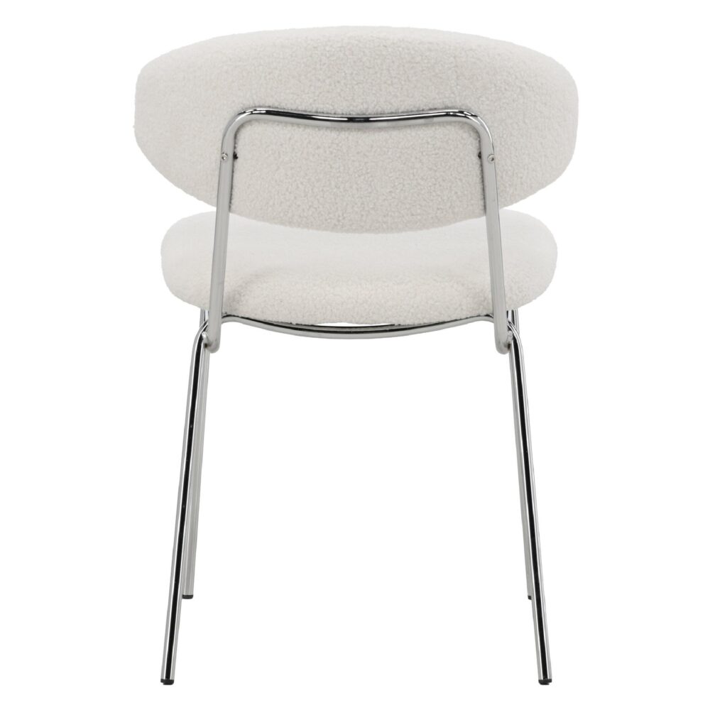Menno witte bouclé eetkamerstoelen set van 2 afbeelding 8